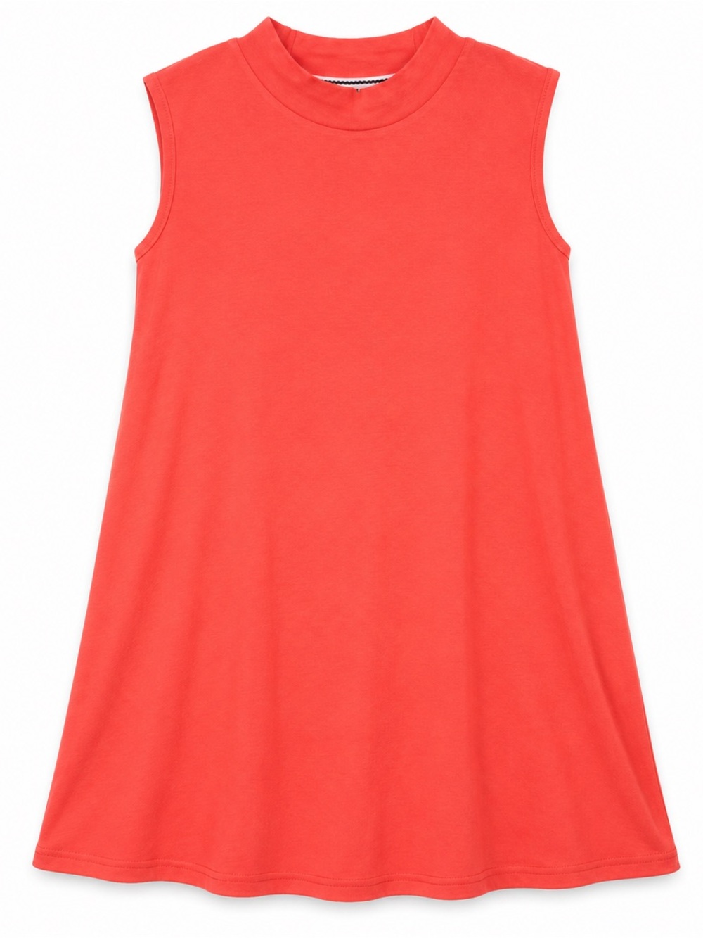 Woman Within 18 20 Tank Top Shirt Coral Pink Sleeveless High Neck Cotton Stretch